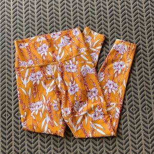 Fabletics High Waisted Floral Leggings